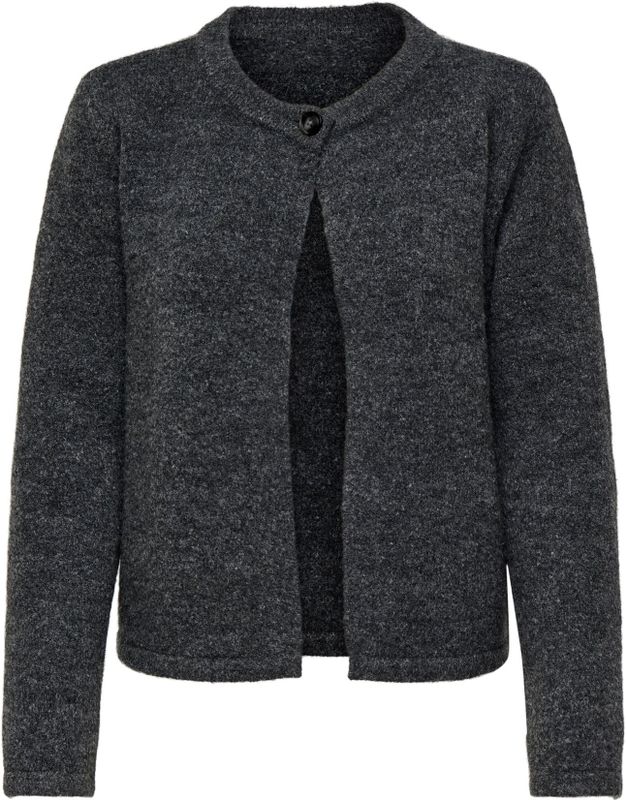 Only - Onlaltos Life One Button Cardi - Vest - Dark Grey Melange