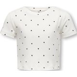 ONLY GIRLS - T-shirt - Wit - Katoen - O-hals Korte Mouwen