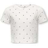 ONLY GIRLS - T-shirt - Wit - Katoen - O-hals Korte Mouwen
