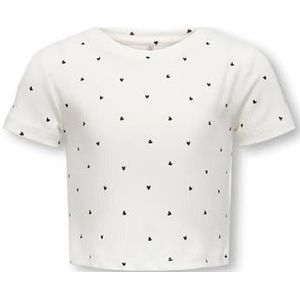 ONLY GIRLS - T-shirt - Wit - Katoen - O-hals Korte Mouwen
