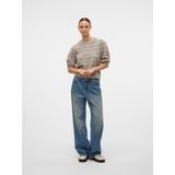 VERO MODA - VMNEWLEONOR Pullover - Groen - Gebreid - O-hals - 3/4 Mouwen