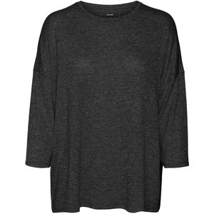 Gebreide Trui - Effen - Knitwear - Ronde Hals - Driekwart Mouw