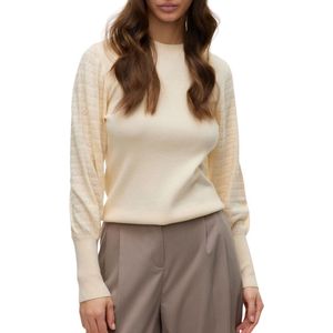 Gebreide Pullover - O-hals - Lange Mouwen - Hoge Manchetten - Regular Fit