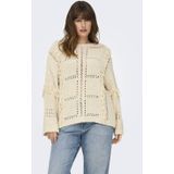 Caryrsa - Gebreide Pullover - Zacht - O-hals - Lange Mouwen - Ruches