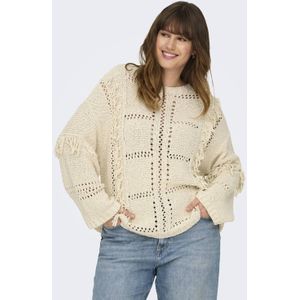 Caryrsa - Gebreide Pullover - Zacht - O-hals - Lange Mouwen - Ruches