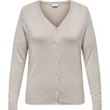 ONLY CARMAKOMA - CARVENICE LIFE LS V-NECK CARDI KNT - Vest - Groen - Katoen