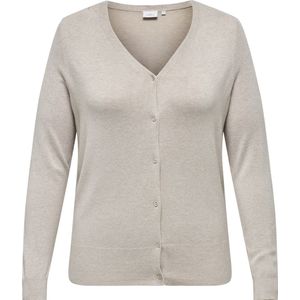 ONLY CARMAKOMA - CARVENICE LIFE LS V-NECK CARDI KNT - Vest - Groen - Katoen