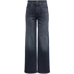 Only - Onljuicy Hw Wide - Jeans - Blue Black Denim - Dames