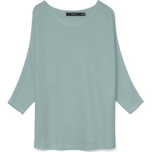 Gebreide Trui - Boothals - 3/4 Mouwen - Vleermuismouwen - 63% Polyester - 34% Viscose - 3% Wol