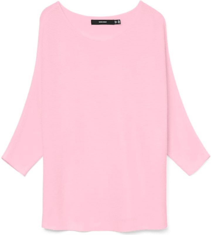 Gebreide Trui - Boothals - 3/4 Vleermuismouwen - Polyester Viscose Wol