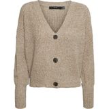 VMLEA - Vest - Gestreept - Knitwear - V-hals - Losse Pasvorm