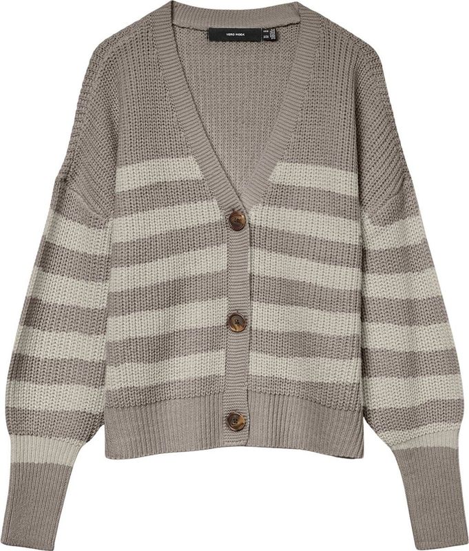 VMLEA - Vest - Gestreept - Knitwear - V-hals - Losse Pasvorm