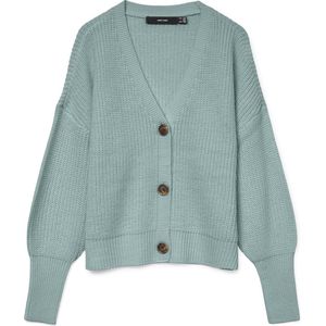 Geribd Ceintuurtje - V-hals Vest - Effen - Knitwear - Lange Mouw