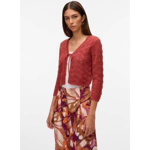 VERO MODA - Crochet Vest - Roodbruin - Damesvest - V-hals