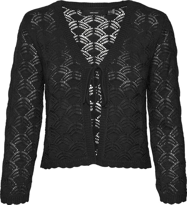 VERO MODA - Gebreid Vest - Dames - Groen - Acryl