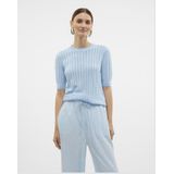 VERO MODA VMMORENA Pullover - Airy Blue - Gebreid - O-hals - 2/4 Mouwen