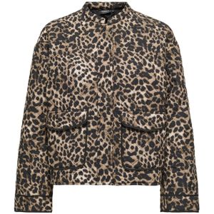 Only Dames Onlhallie Quilted Jacket Otw Noos Dagelijkse Kleding Gewatteerde Jas Met Knoopdetail en Voorzakken, Sandshell, m, zwart (total black), M