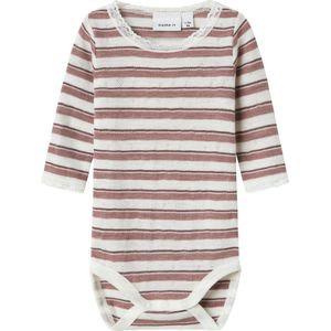 Name It - NBFWANG WOOL NEEDLE LS BODY NOOS - Antler - Bodystocking - Van Zuivere Merinoswol