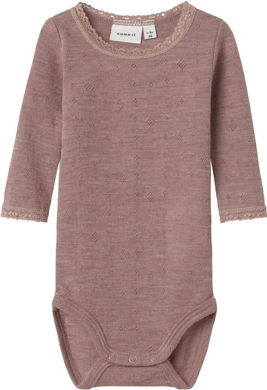 Needle Drop - Romper - Zacht - Wollen - Lange Mouwen - Drukknoopsluiting