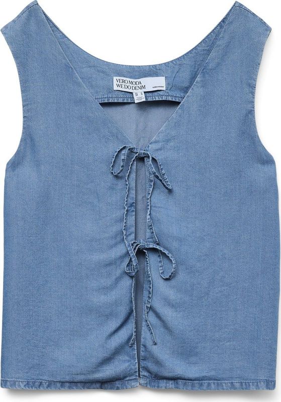 Vmfleur - Asymmetrische Top - Mouwloos - V-Hals - Regular Fit