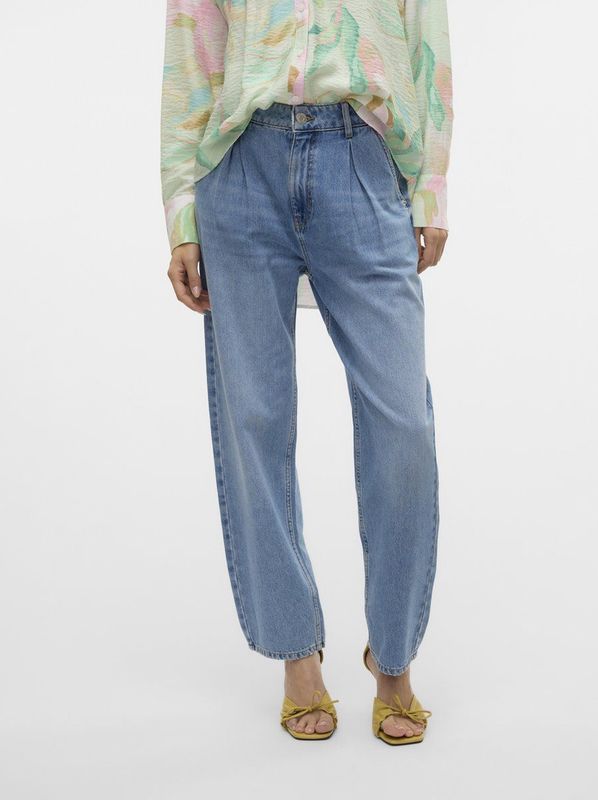 Vmetna - High Rise Barrel Fit - Jeans - Stonewash - Faded Look