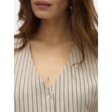 VERO MODA - VMJESMILO - Blouse - Lichtgrijs/Zwart - Klassieke Blouse