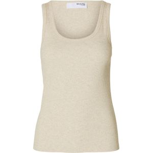 SELECTED FEMME Slfanna Noos Débardeur - Crème - Katoen