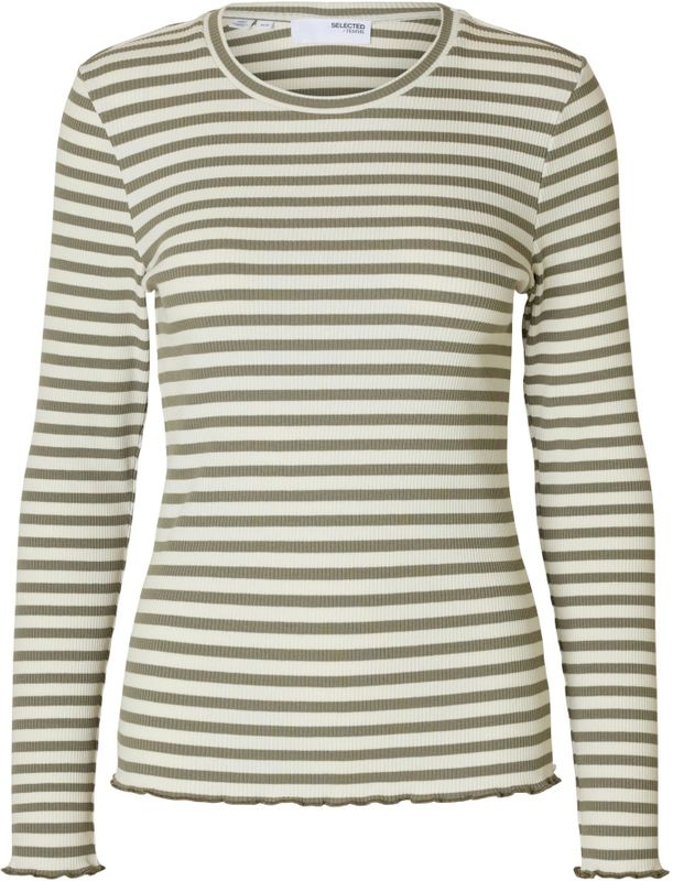 Selected - Anna T-shirt - Met Lange Mouwen - Zwart - Katoen