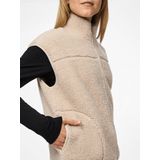 Pieces - Pcsadia Teddyjas - Silver Gray - Mouwloos - Ritssluiting