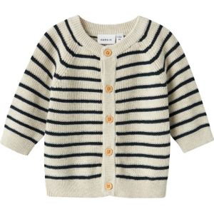 Name It - NbmMast - Cardigan - Gebreid - Peyote Melange met Strepen