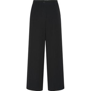 Wide-leg Pantalon - High-waist - Rits met Knoop - Elastische Tailleband - Gerecycled Polyester