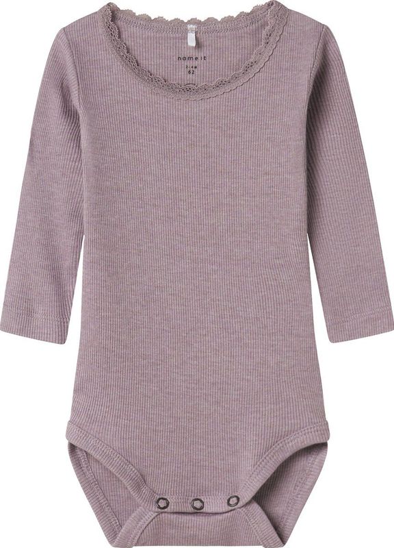 Name It - NbfKab - Romper - Elderberry/Melange - Katoen
