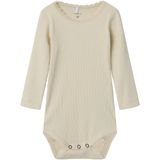 Lange Mouwen Rib Romper - Body - Kleur - Materiaal