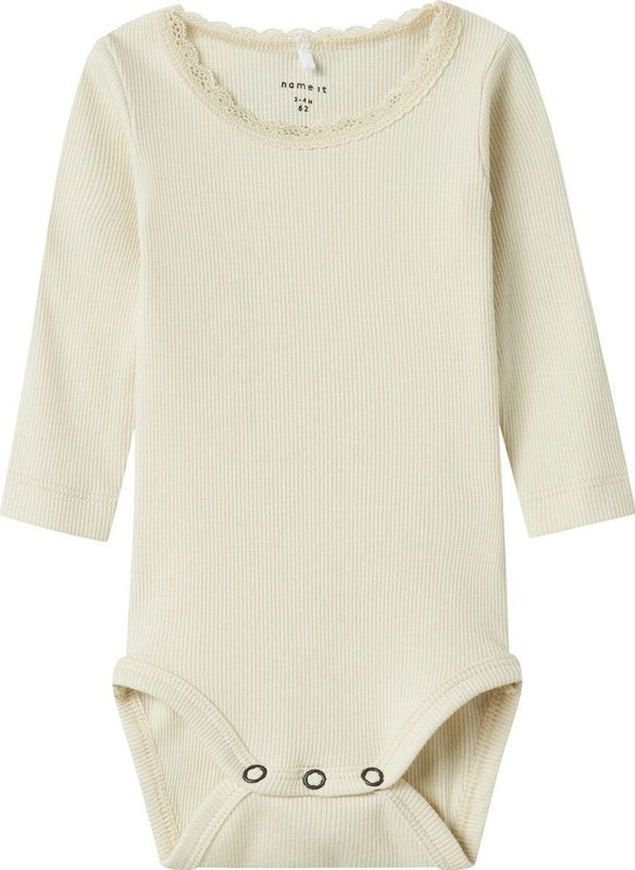 Lange Mouwen Rib Romper - Body - Kleur - Materiaal