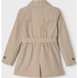 NAME IT - Trenchcoat - Blauw - Geweven Stof - Lange Mouwen