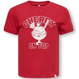 ONLY - CANDY - T-shirt - Equestrian Red - Regular Fit