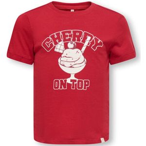 ONLY - CANDY - T-shirt - Equestrian Red - Regular Fit