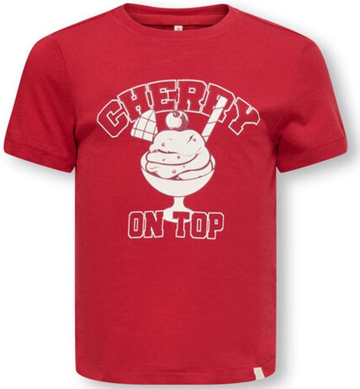 ONLY - CANDY - T-shirt - Equestrian Red - Regular Fit