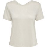 Only - Amber Life Glitter Top - Off White - Dames