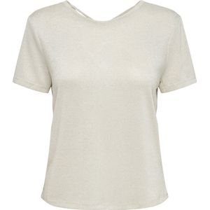 Only - Amber Life Glitter Top - Off White - Dames