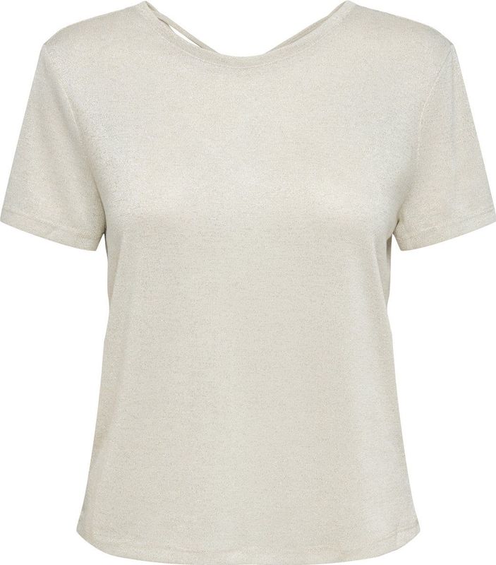 Only - Amber Life Glitter Top - Off White - Dames