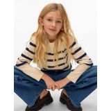 Vero Moda Girl - VmSaba - Blouse - Birch/Navy Blazer - Gebreid