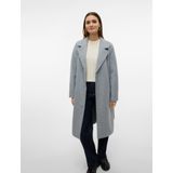 Mantel - Lang - Zwart - 50% Polyester, 50% Gerecycled Polyester