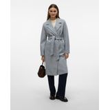 Mantel - Lang - Zwart - 50% Polyester, 50% Gerecycled Polyester