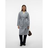 Mantel - Lang - Zwart - 50% Polyester, 50% Gerecycled Polyester