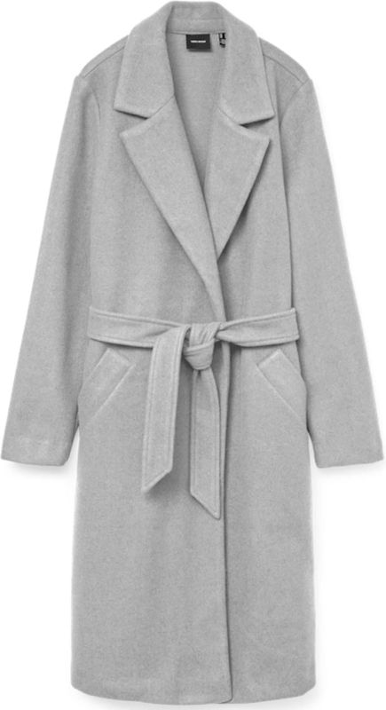 Mantel - Lang - Zwart - 50% Polyester, 50% Gerecycled Polyester