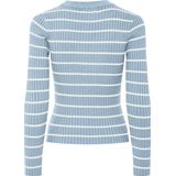 Pieces - Pccrista Ls O-neck Knit Noos - Trui - Cashmere Blue/Birch Narr