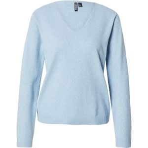 Gebreide Trui - Cashmere Blue - Melange - V-hals - Lange Mouwen