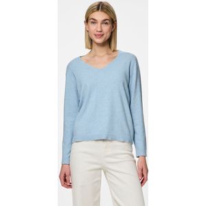 PIECES - Pcbree Ls V-hals Knit Noos Bc - Hemelsblauw - Dames Sweater