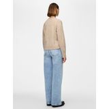 pieces - PCMALOU LS O-NECK CUTLINE KNIT NOOS - Gebreide Trui - Taupe Gray